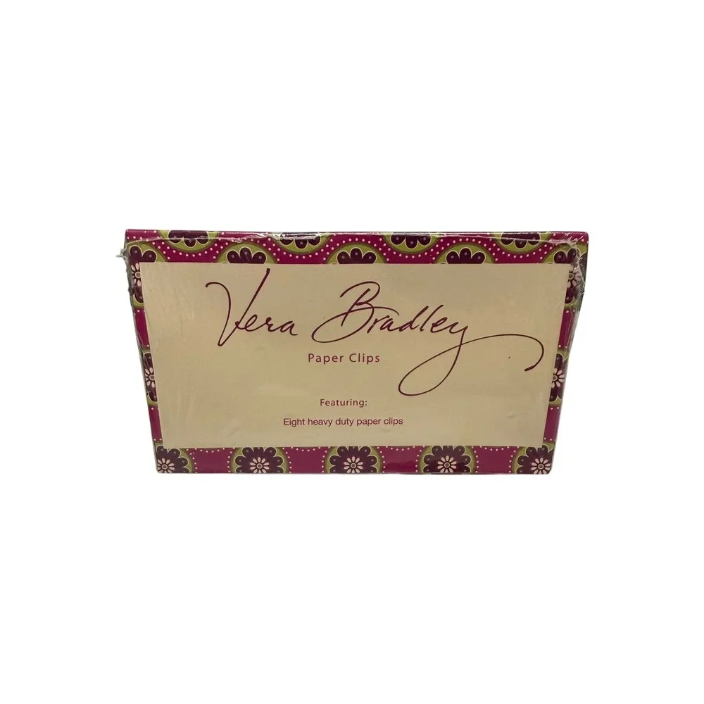 Vera Bradley Floral Mandala Heavy Duty Paper Clips Set of‎ 8 Multicolor New 2010